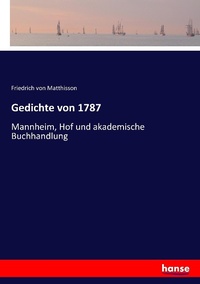 Enlarge image Cover: Gedichte von 1787 - Hansebooks
