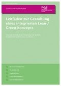 Cover: Leitfaden zur Gestaltung eines integrierten Lean-/Green Konzepts - FQS Forschungsgemeinschaft Qualit&auml;t e.V.
