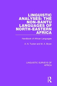 Abbildung von: Linguistic Analyses: The Non-Bantu Languages of North-Eastern Africa - Routledge