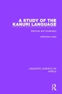 Cover: A Study of the Kanuri Language - Routledge