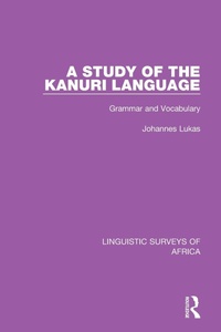 Abbildung von: A Study of the Kanuri Language - Routledge