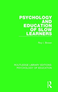 Bild: Psychology and Education of Slow Learners - Routledge