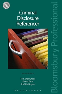 Enlarge image Cover: Criminal Disclosure Referencer - Bloomsbury Professional