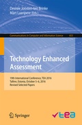 Cover: Technology Enhanced Assessment - Springer