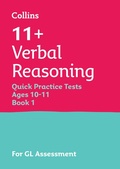 Cover: 11+ Verbal Reasoning Quick Practice Tests Age 10-11 (Year 6) Book 1 - Letts Educational