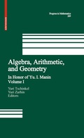 Cover: Algebra, Arithmetic, and Geometry - Birkhauser Boston Inc