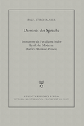 Cover: Diesseits der Sprache - Vittorio Klostermann Verlag
