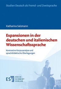 Abbildung von: Expansionen in der deutschen und italienischen Wissenschaftssprache - Erich Schmidt Verlag
