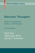 Cover: Discrete Thoughts - Birkhauser Boston Inc