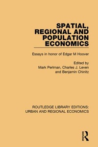 Enlarge image Cover: Spatial, Regional and Population Economics - Routledge
