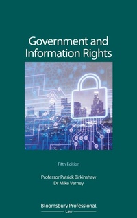 Enlarge image Cover: Government and Information Rights - Bloomsbury Professional