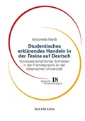Cover: Studentisches erkl&auml;rendes Handeln in der Tesina auf Deutsch - Waxmann
