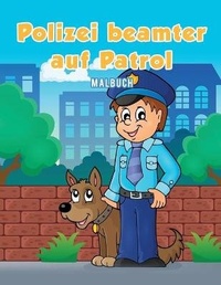 Abbildung von: Polizeibeamter auf Patrol Malbuch - Coloring Pages for Kids