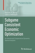 Cover: Subgame Consistent Economic Optimization - Birkhauser Boston Inc