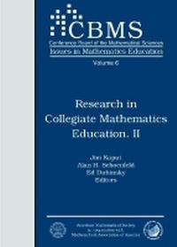 Enlarge image Cover: Research in Collegiate Mathematics Education II - American Mathematical Society