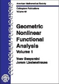 Cover: Geometric Nonlinear Functional Analysis, Volume 1 - American Mathematical Society