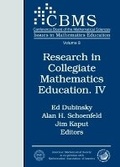 Cover: Research in Collegiate Mathematics Education IV - American Mathematical Society