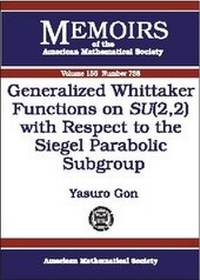 Abbildung von: Generalized Whittaker Functions on SU(2, 2) with Respect to the Siegel Parabolic Subgroup - American Mathematical Society