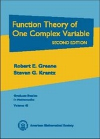 Enlarge image Cover: Function Theory of One Complex Variable - American Mathematical Society