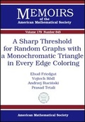 Cover: A Sharp Threshold for Random Graphs with a Monochromatic Triangle in Every Edge Coloring - American Mathematical Society