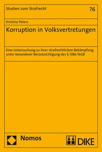 Abbildung von: Korruption in Volksvertretungen - Nomos