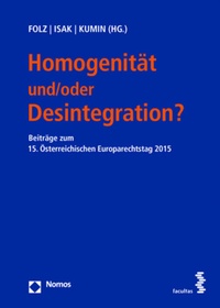 Enlarge image Cover: Homogenität und/oder Desintegration? - Nomos