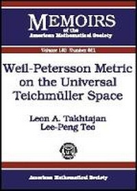 Abbildung von: Weil-Petersson Metric on the Universal Teichmuller Space - American Mathematical Society
