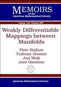 Cover: Weakly Differentiable Mappings Between Manifolds - American Mathematical Society