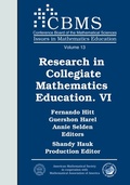Cover: Research in Collegiate Mathematics Education VI - American Mathematical Society