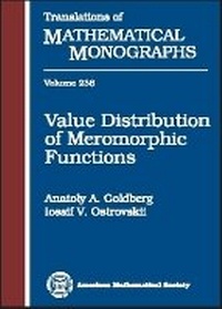 Enlarge image Cover: Value Distribution of Meromorphic Functions - American Mathematical Society