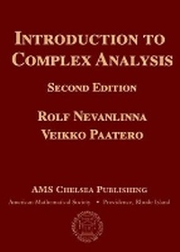 Enlarge image Cover: Introduction to Complex Analysis - American Mathematical Society