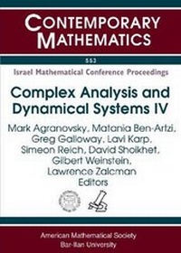 Abbildung von: Complex Analysis and Dynamical Systems IV - American Mathematical Society