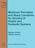 Cover: Maximum Principles and Sharp Constants for Solutions of Elliptic and Parabolic Systems - American Mathematical Society