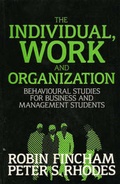 Cover: The Individual, Work and Organization - Rowman & Littlefield Publishers