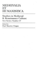 Cover: Medievalia et Humanistica, No.17 - Rowman & Littlefield