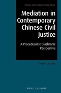 Cover: Mediation in Contemporary Chinese Civil Justice - Martinus Nijhoff
