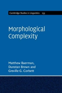 Enlarge image Cover: Morphological Complexity - Cambridge University Press