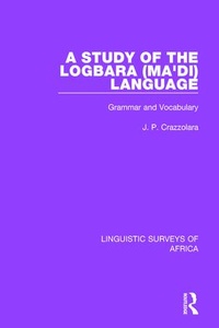 Abbildung von: A Study of the Logbara (Ma'di) Language - Routledge