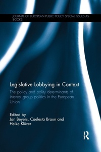 Enlarge image Cover: Legislative Lobbying in Context - Routledge