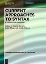 Cover: Current Approaches to Syntax - De Gruyter Mouton