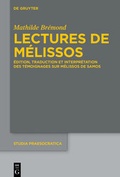 Cover: Lectures de M&eacute;lissos - De Gruyter