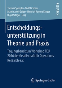 Abbildung von: Entscheidungsunterstu¨tzung in Theorie und Praxis - Springer Gabler