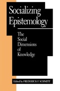 Cover: Socializing Epistemology - Rowman & Littlefield Publishers