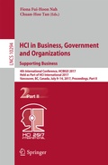 Cover: HCI in Business, Government and Organizations. Supporting Business - Springer