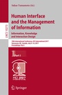 Cover: Human Interface and the Management of Information: Information, Knowledge and Interaction Design - Springer