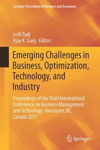 Enlarge image Cover: Emerging Challenges in Business, Optimization, Technology, and Industry - Springer