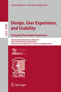 Abbildung von: Design, User Experience, and Usability: Designing Pleasurable Experiences - Springer