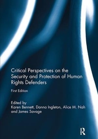 Enlarge image Cover: Critical Perspectives on the Security and Protection of Human Rights Defenders - Routledge