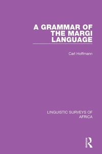 Abbildung von: A Grammar of the Margi Language - Routledge