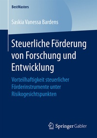 Abbildung von: Steuerliche Förderung von Forschung und Entwicklung - Springer Gabler